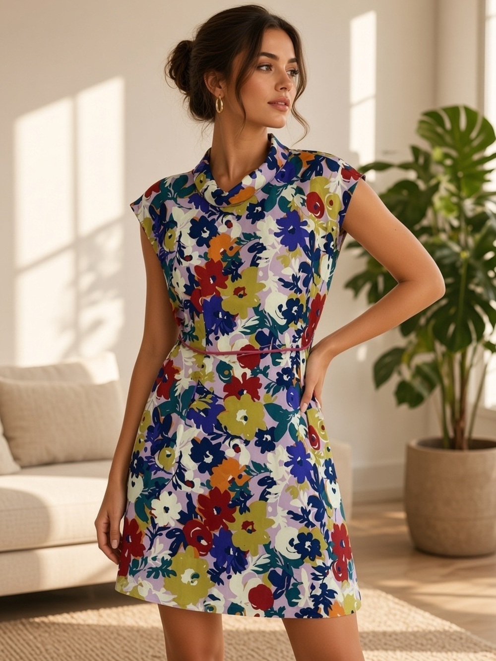Clements Ribeiro floral sleeveless dress size XL
